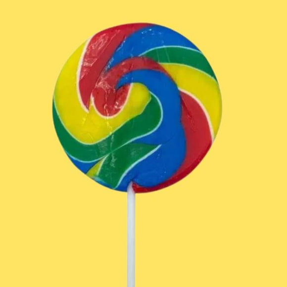 PMS Swirly Round Rainbow Lolly 40g