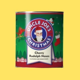 Uncle Joe's Cherry Rudolph Noses Boiled Sweets Tins 120g
