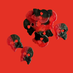 Raspberry & Liquorice Skulls
