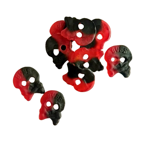 Raspberry & Liquorice Skulls