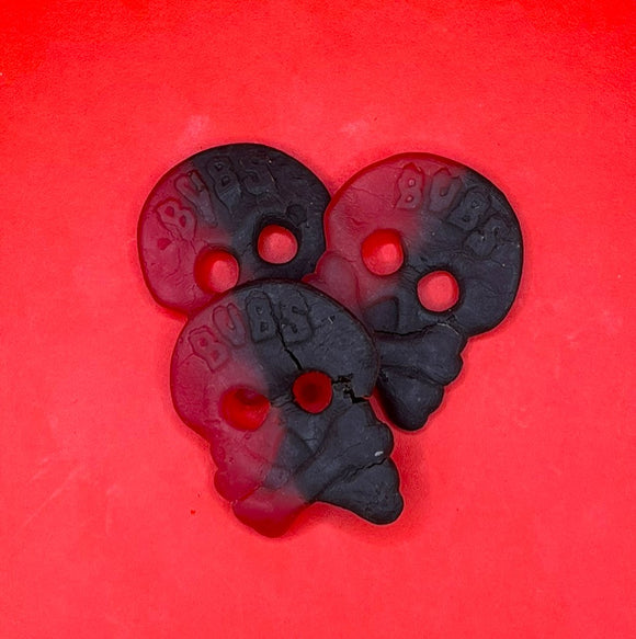 Raspberry & Liquorice Skulls