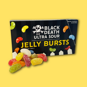 Black Death Ultra Sour Jelly Bursts Theatre Box 100g - 0
