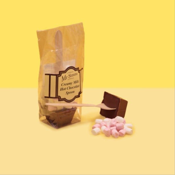 Creamy Milk with Marshmallows Hot Chocolate Spoon