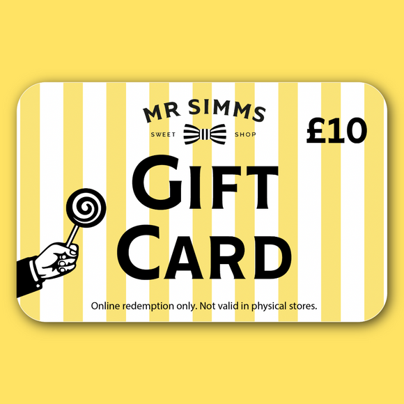 Mr Simms Sweet Shop Gift Card – Available in a Choice of Denominations