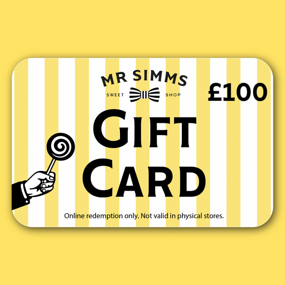 Mr Simms Sweet Shop Gift Card – Available in a Choice of Denominations