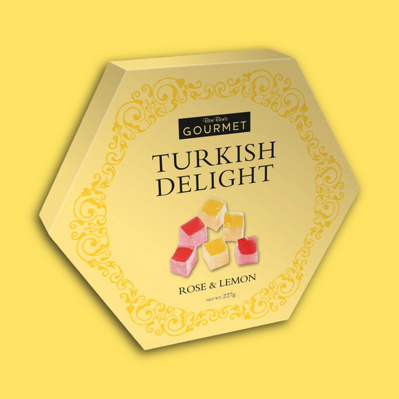 Rose & Lemon Turkish Delight Hexagon Box 227g