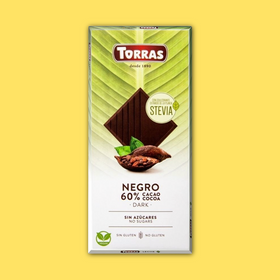 Sugar Free Stevia Dark Bar 100g