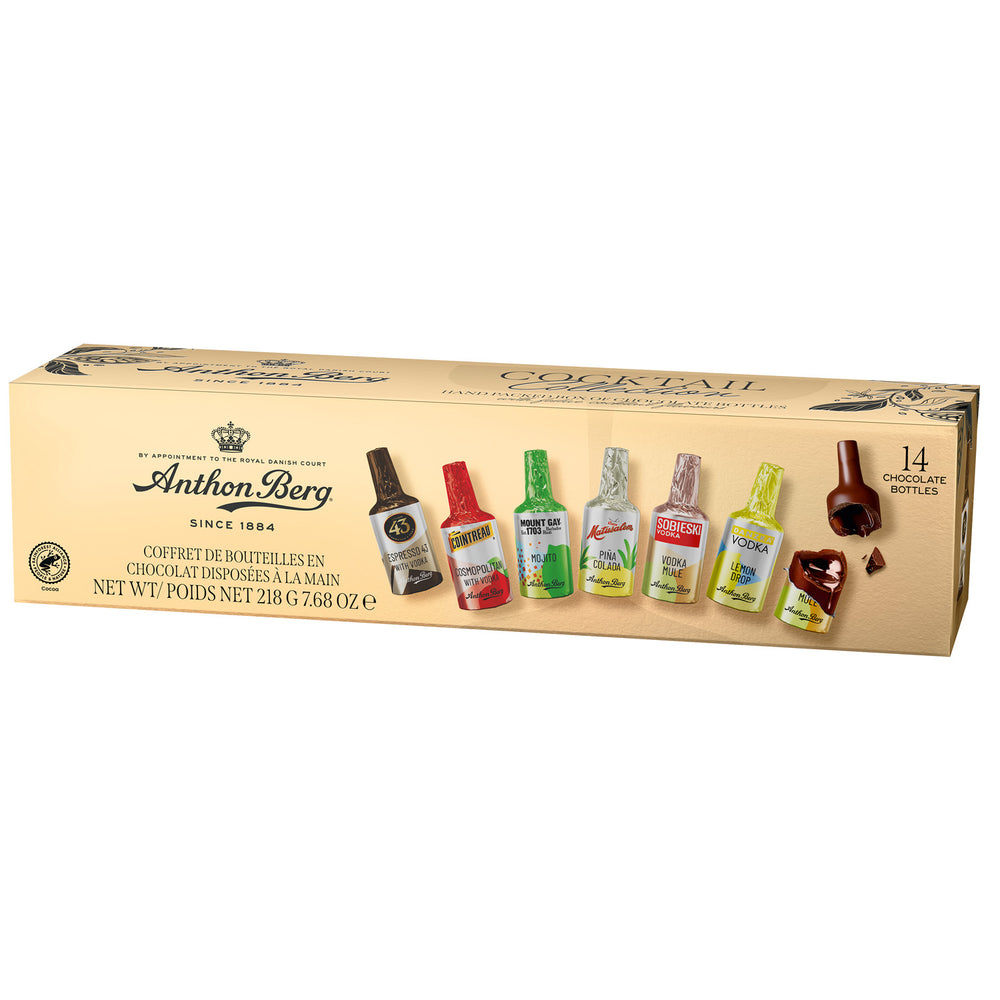 14pc Dark Chocolate Cocktail Bottles Gift Box 218g – Traditional Confectionery from ChokBox, 11a High Street, Eccleshall