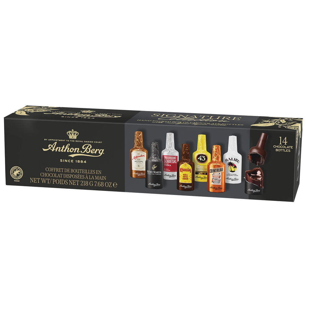 14pc Dark Chocolate Liqueurs with Original Spirits Gift Box 218g – Traditional Confectionery from ChokBox, 11a High Street, Eccleshall