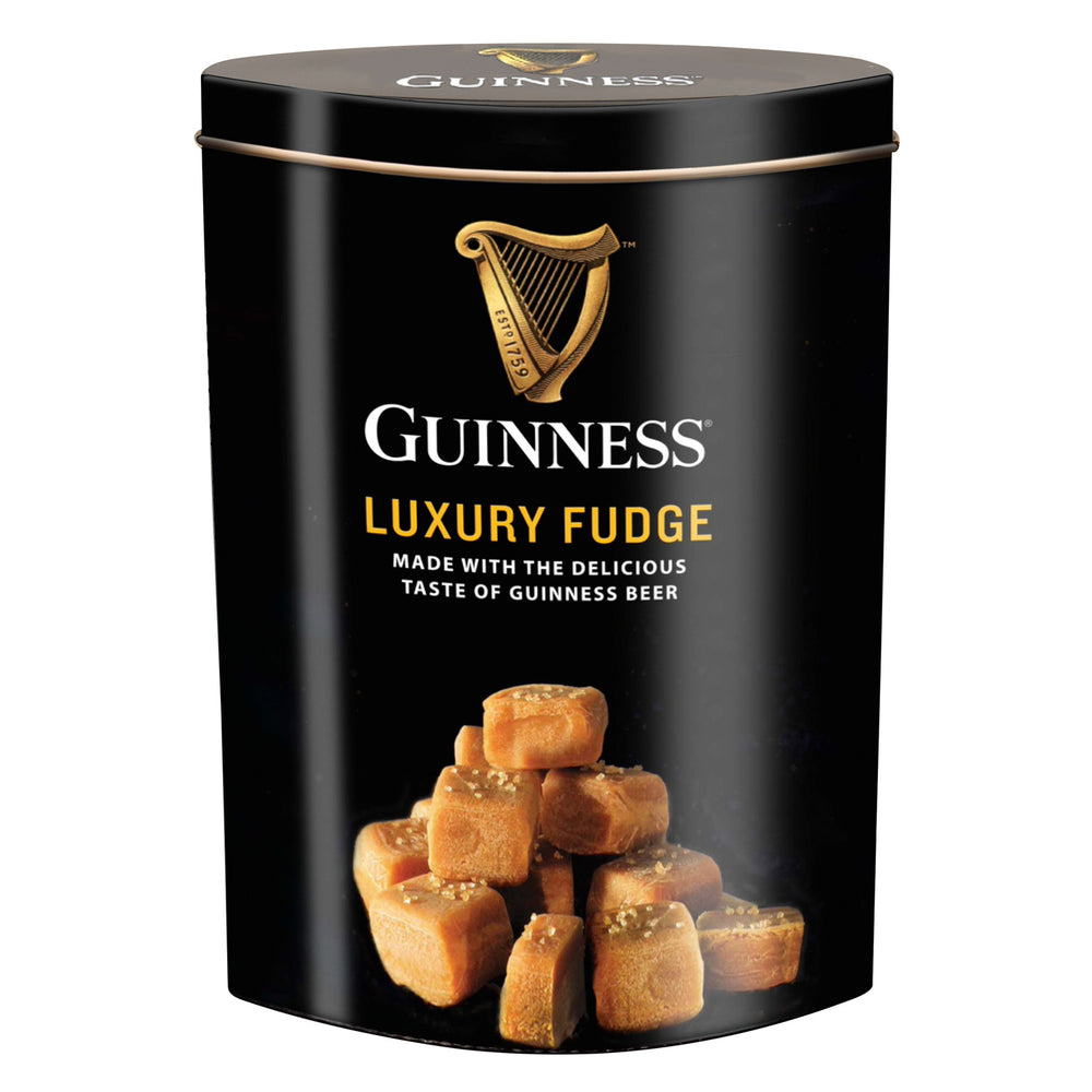 Guinness Luxury Handmade Fudge in Embossed Oval Tin 250g – Traditional Confectionery from ChokBox, 11a High Street, Eccleshall