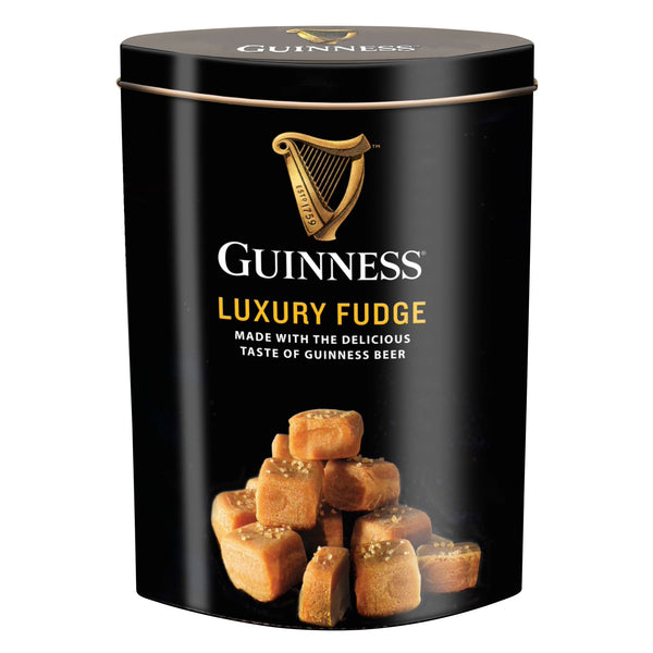 Guinness Luxury Handmade Fudge in Embossed Oval Tin 250g – Traditional Confectionery from ChokBox, 11a High Street, Eccleshall