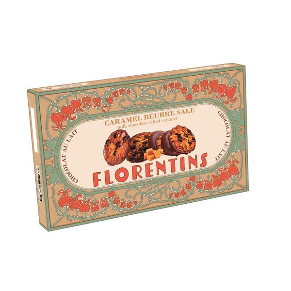 French Salted Butter Caramel & Almond Florentines in Milk Chocolate 100g – Traditional Confectionery from ChokBox, 11a High Street, Eccleshall