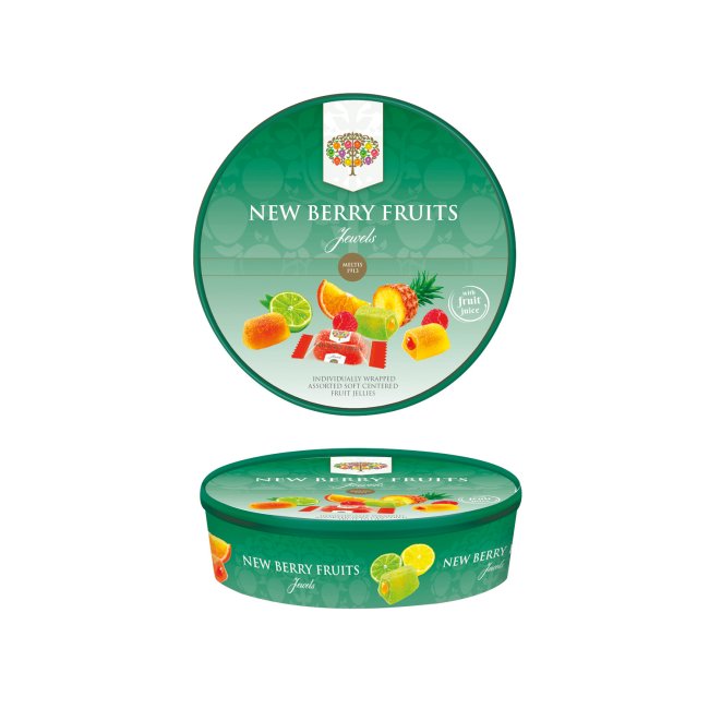 Sharing Tub of Individually Wrapped Soft-Centred Fruit Jellies 800g – Traditional Confectionery from ChokBox, 11a High Street, Eccleshall