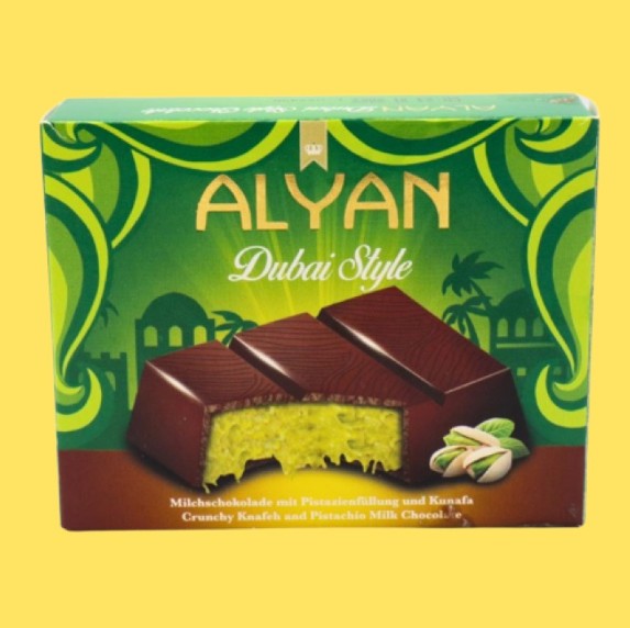 Alyan Dubai Style Chocolate Bar 100g
